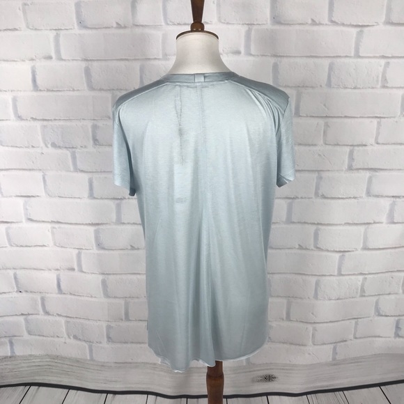Helmut Lang Deep V-neck Opal Tee (M) NWT - Picture 3 of 8